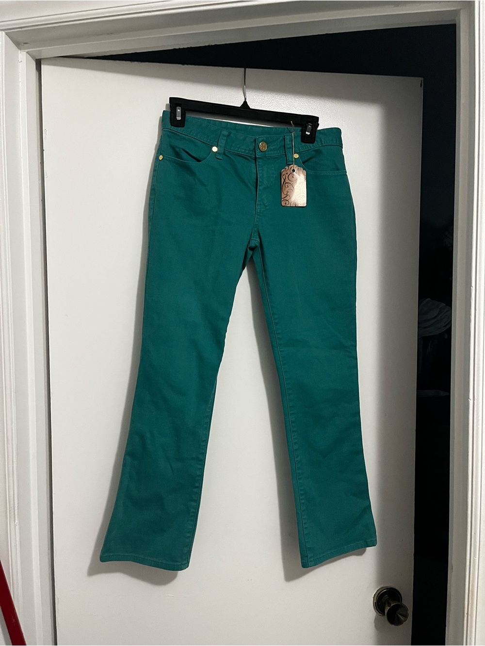 Women’s Tory Burch Teal Bootcut Jeans